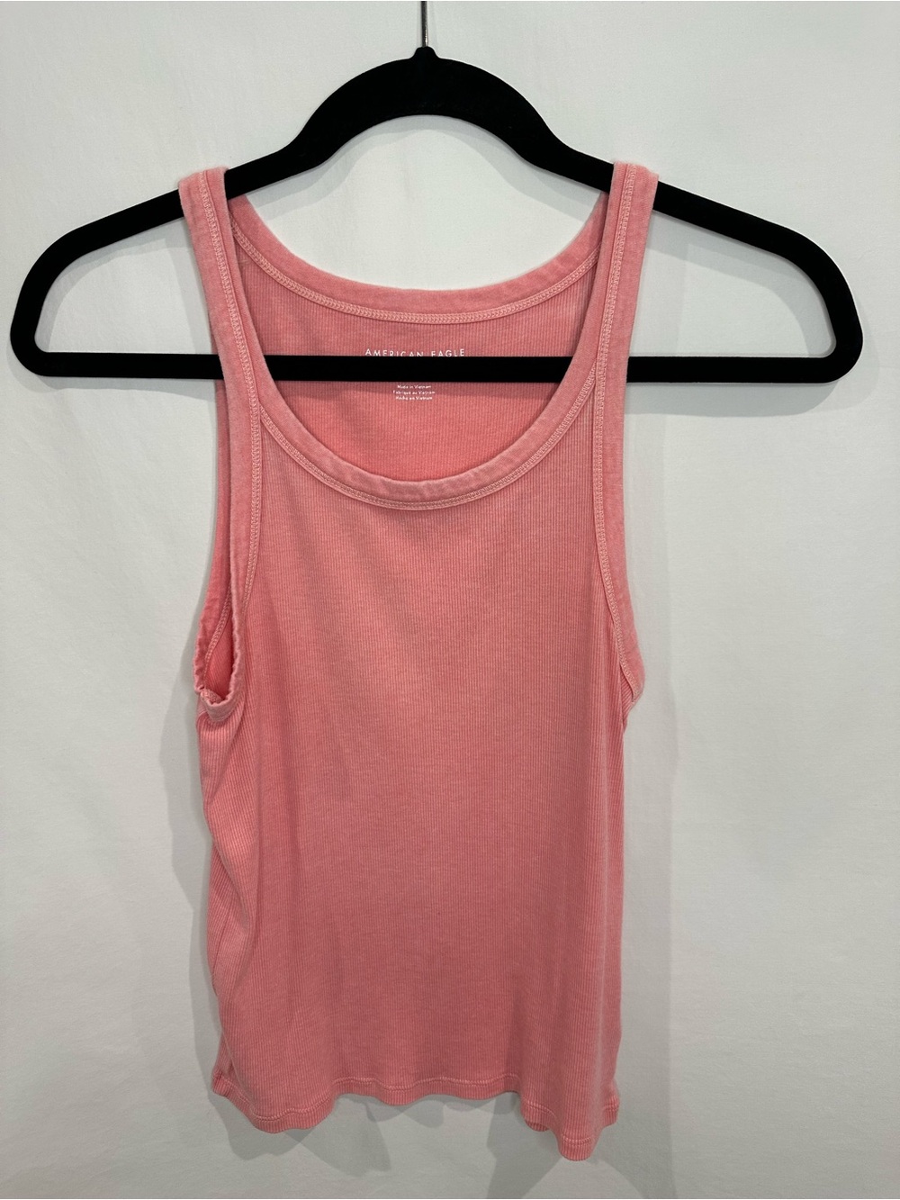 American Eagle Outfitters Coral Pink Ribbed Tank